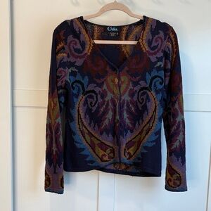 CASA Multi Color Patterned Cardigan